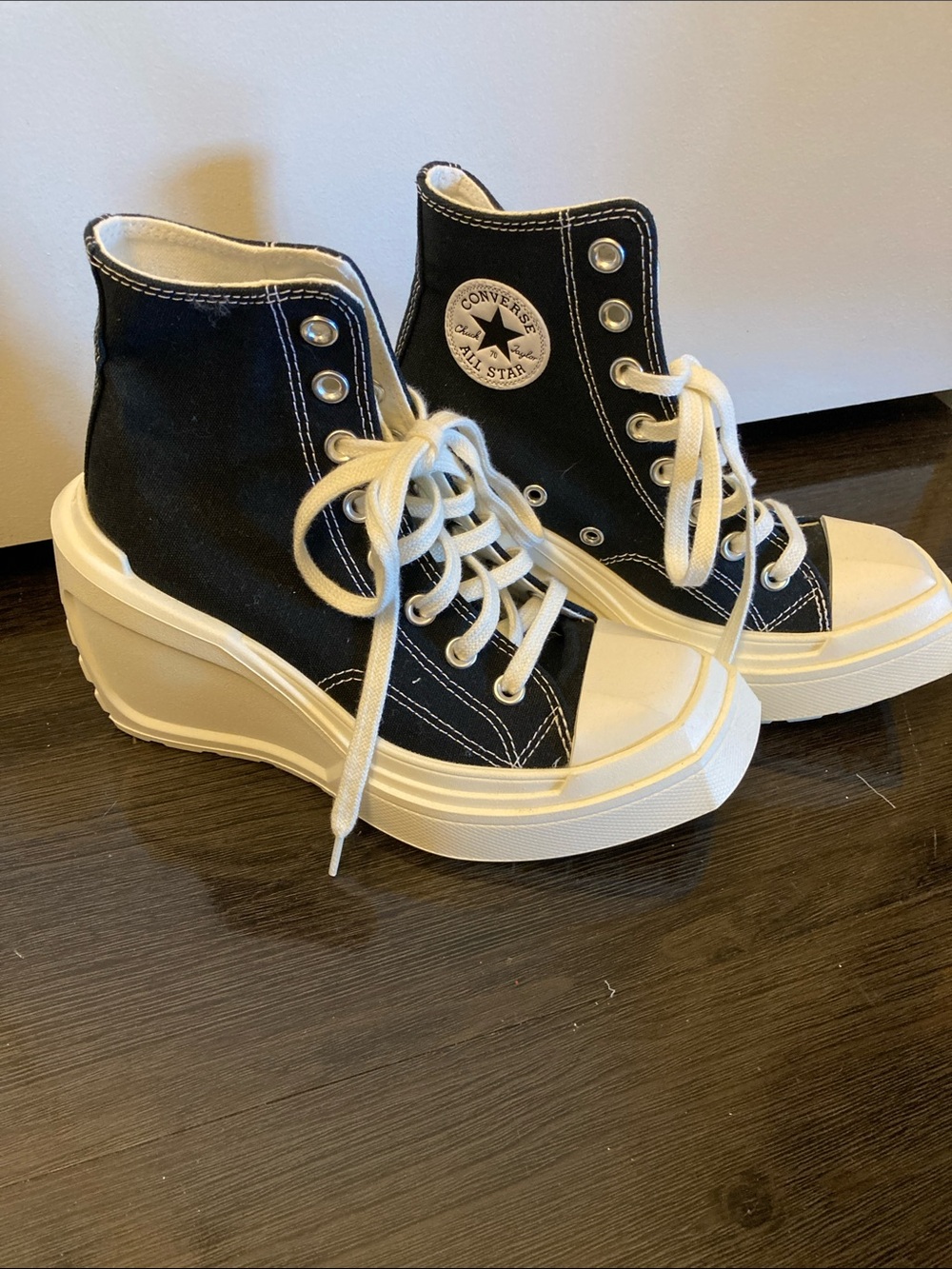Converse Chuck 70 De Luxe Wedge Squared Women's Textile Wedges size:5